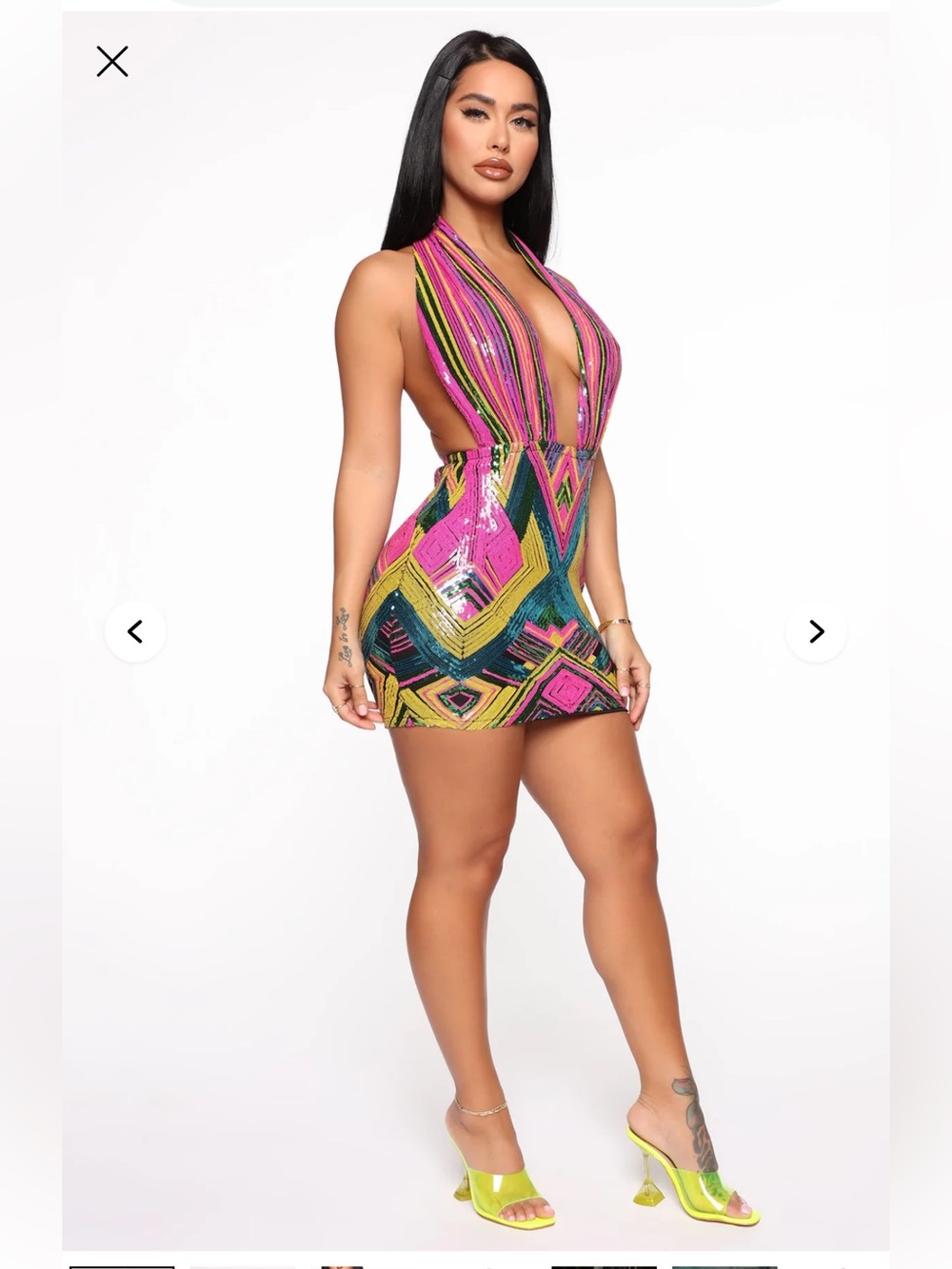 NWT All Types Sequin Mini Halter Dress | Small - Picture 7 of 8